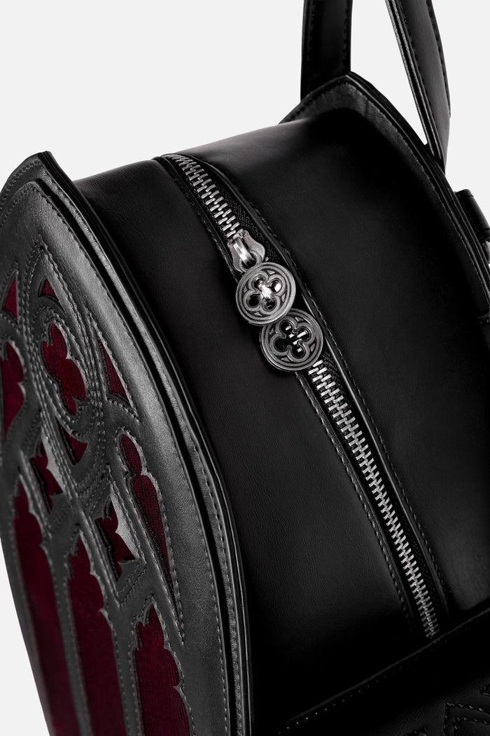 vegan leather gothic backpack