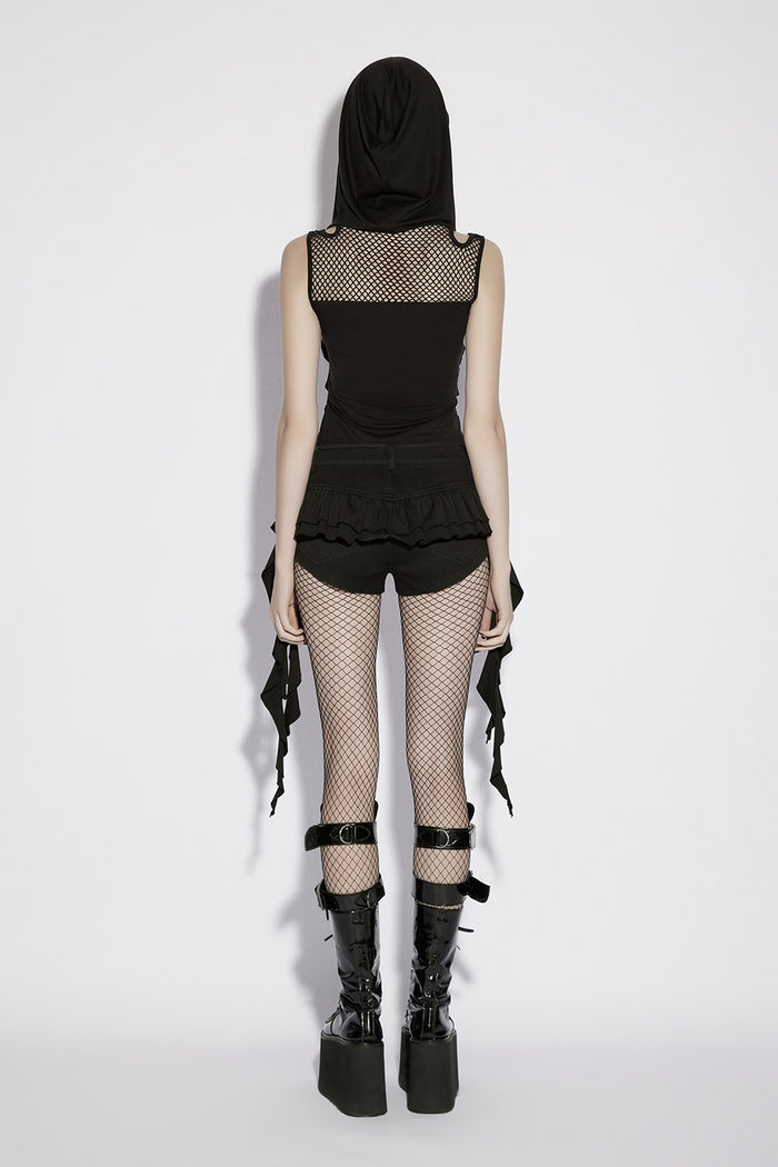 low-rise ruffled shorts