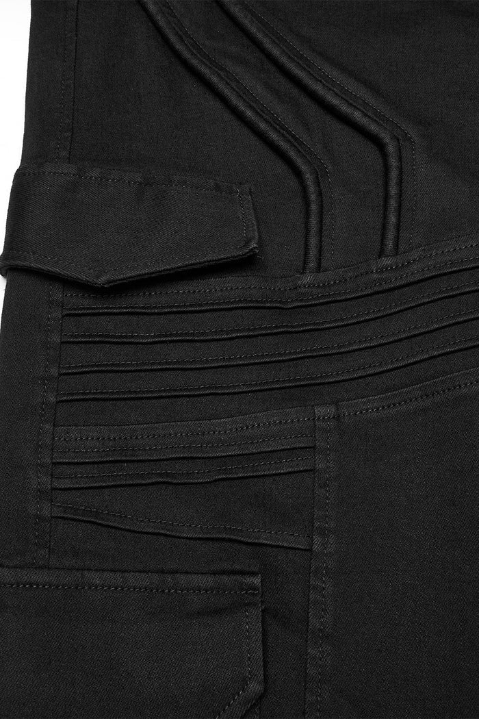 mens black-post apocalyptic jeans