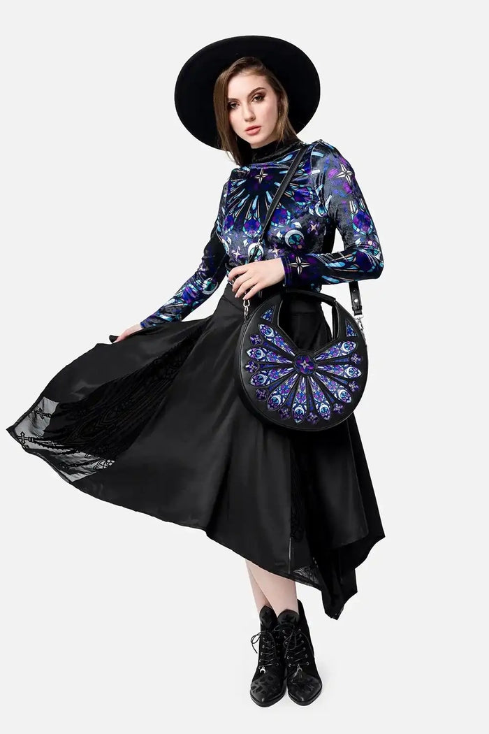 gothic cathedral stained glass window purse