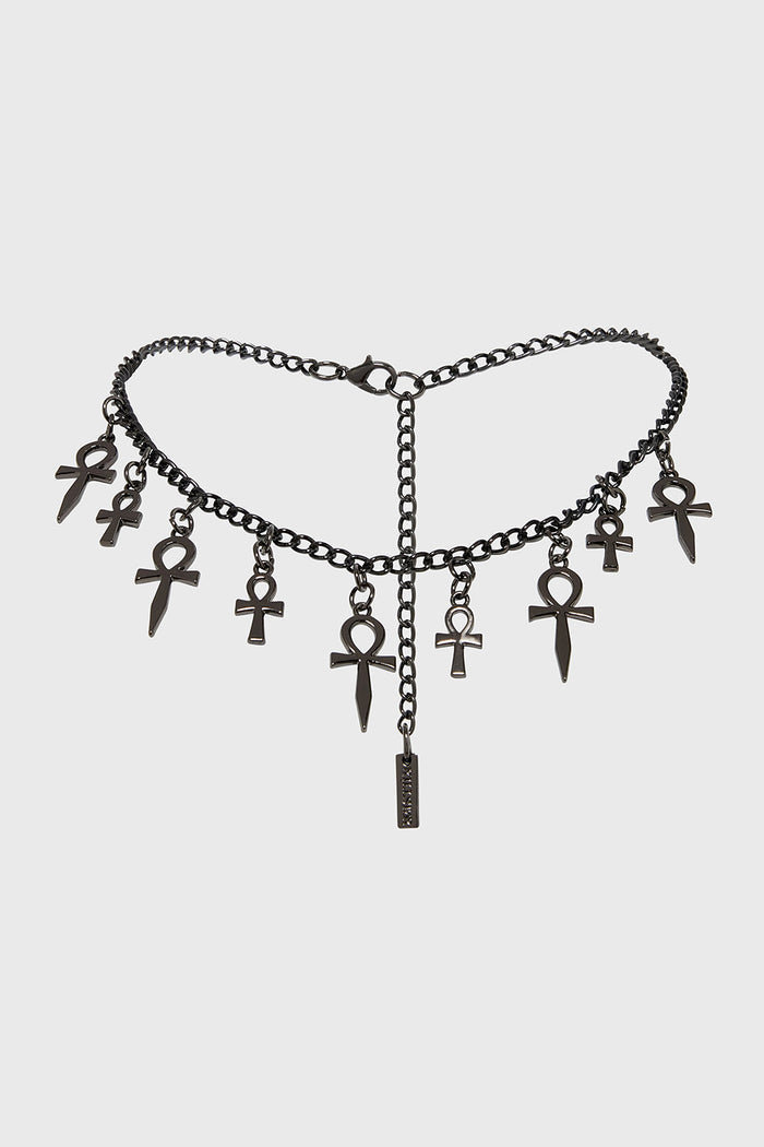 trad goth choker necklace