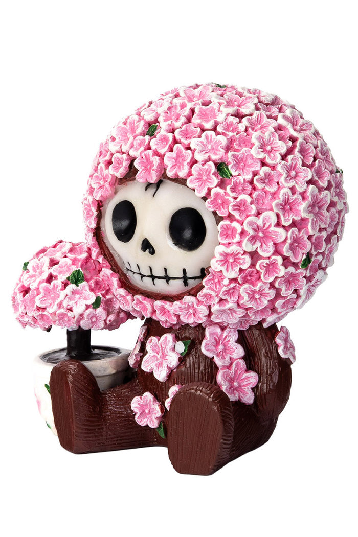 skeleton furrybones flower statue