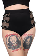 high-waisted gothic bikini bottoms