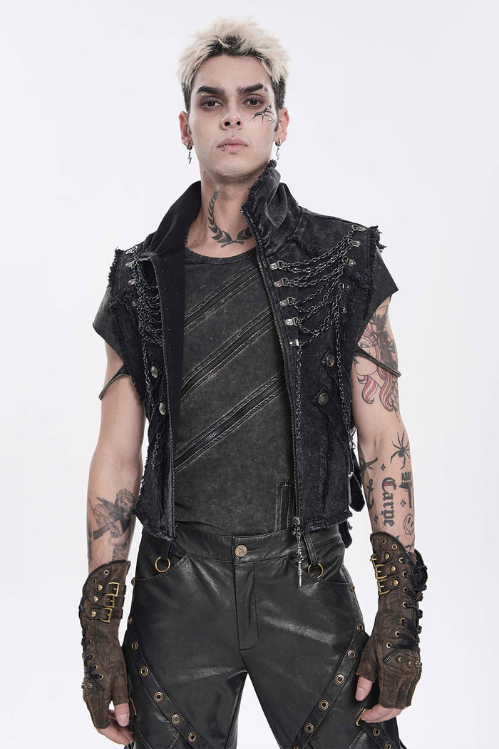 Goth vest for men