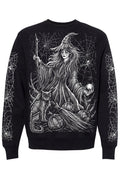 witch and black cat sweater