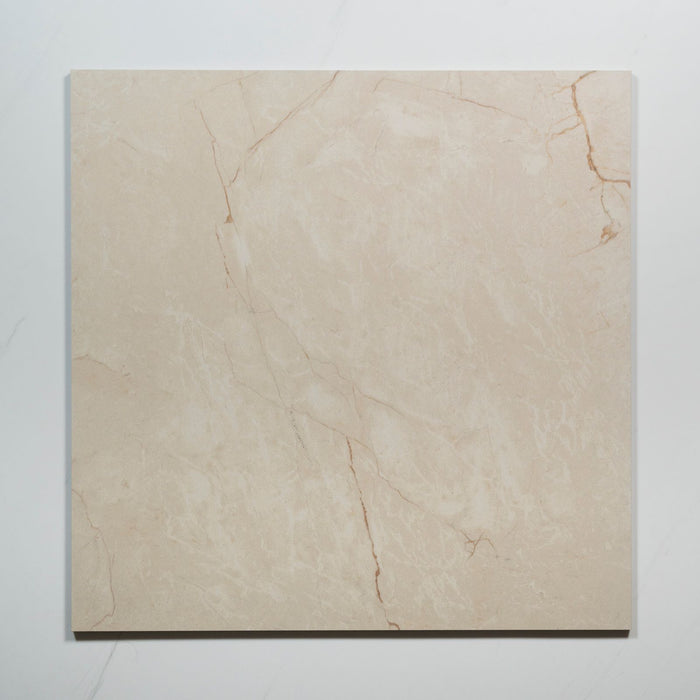 No Hand Sereno Ivory Marble Grain Honed Porcelain Tile 600 x 600mm SEGAVH1 - The Blue Space