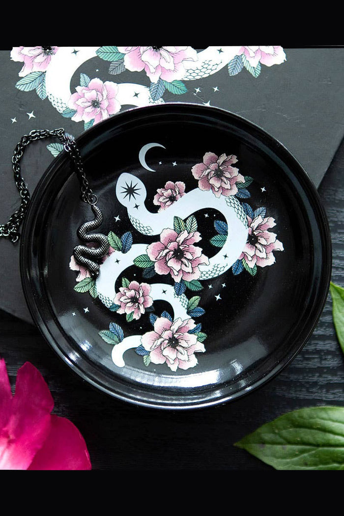 serpent floral cottagecore dish