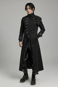 mens black gothic trench coat