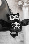 plush toy skeleton owl keychain