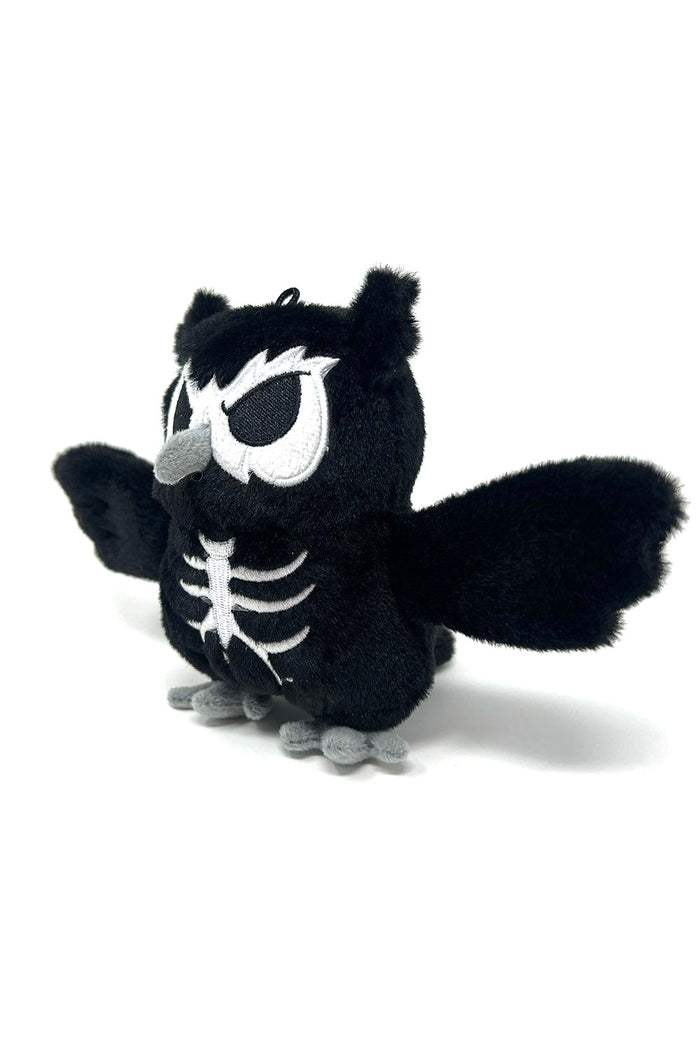 black and white owl keychain