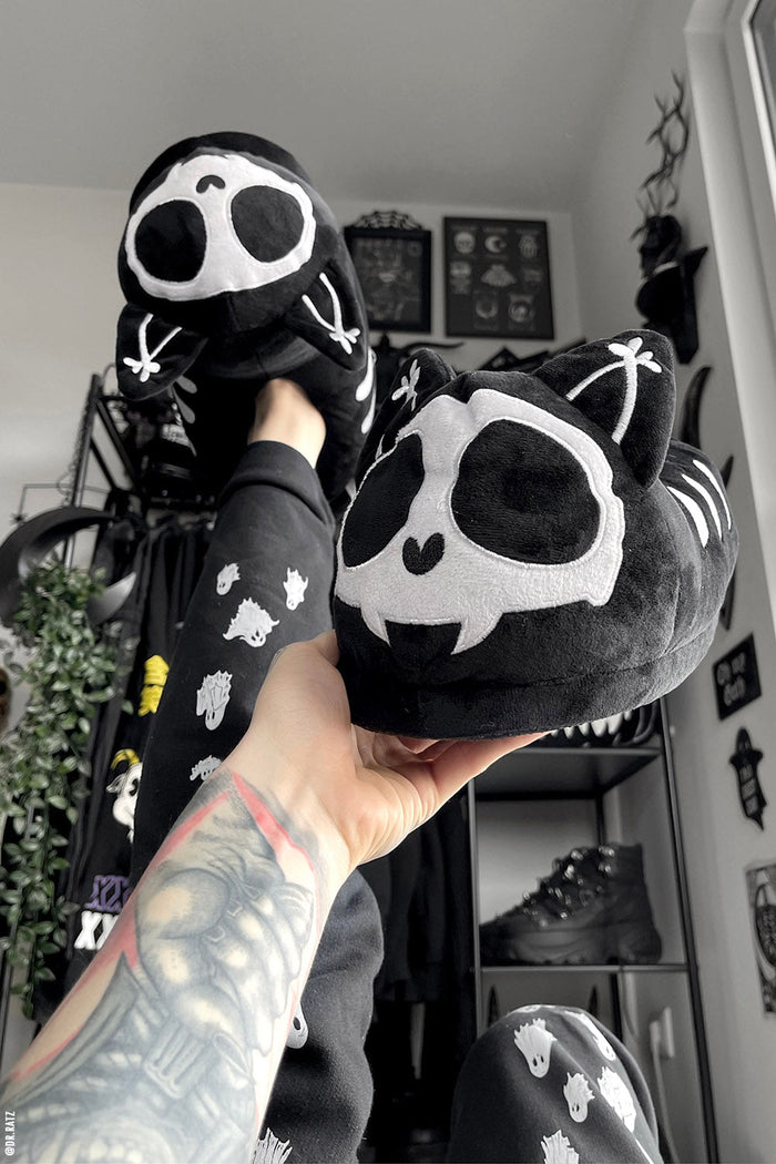 Skelekitty Slippers [DEFECTIVE/CLEARANCE]