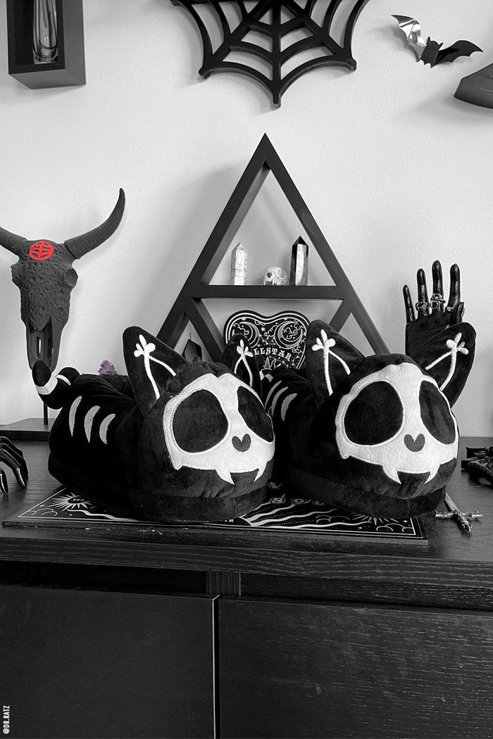Skelekitty Slippers [DEFECTIVE/CLEARANCE]