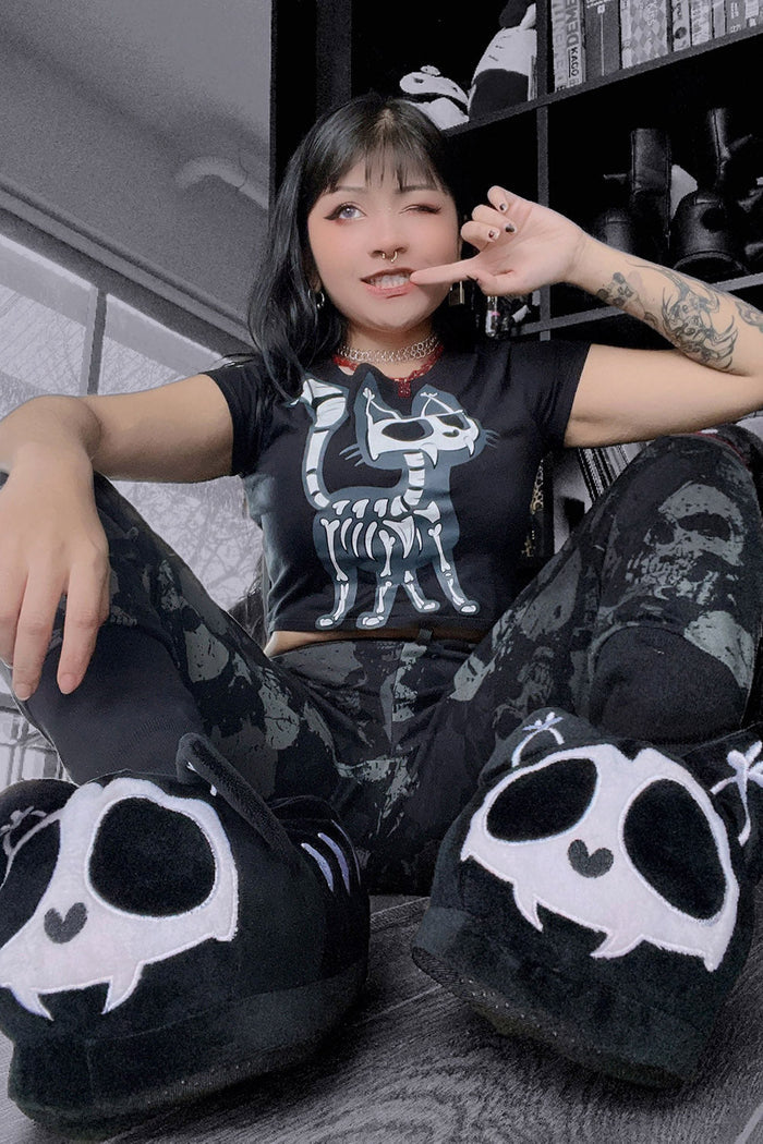 Skelekitty Slippers [DEFECTIVE/CLEARANCE]