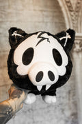embroidered stuffed animal skeleton plushie with spiral tail