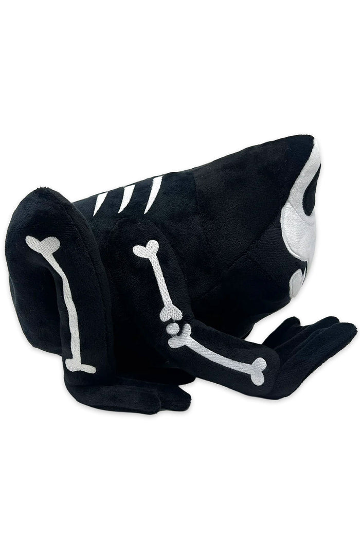 dark whimsical skeleton toad plush toy stuffed animal