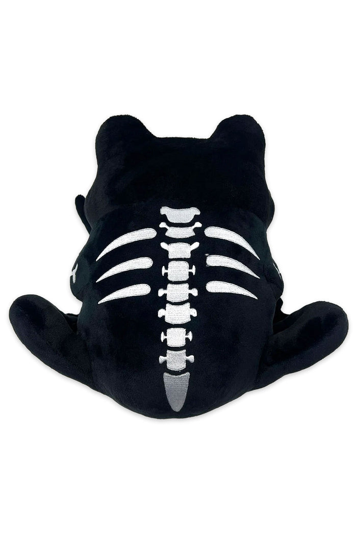 skeleton frog with embroidered bones plushie