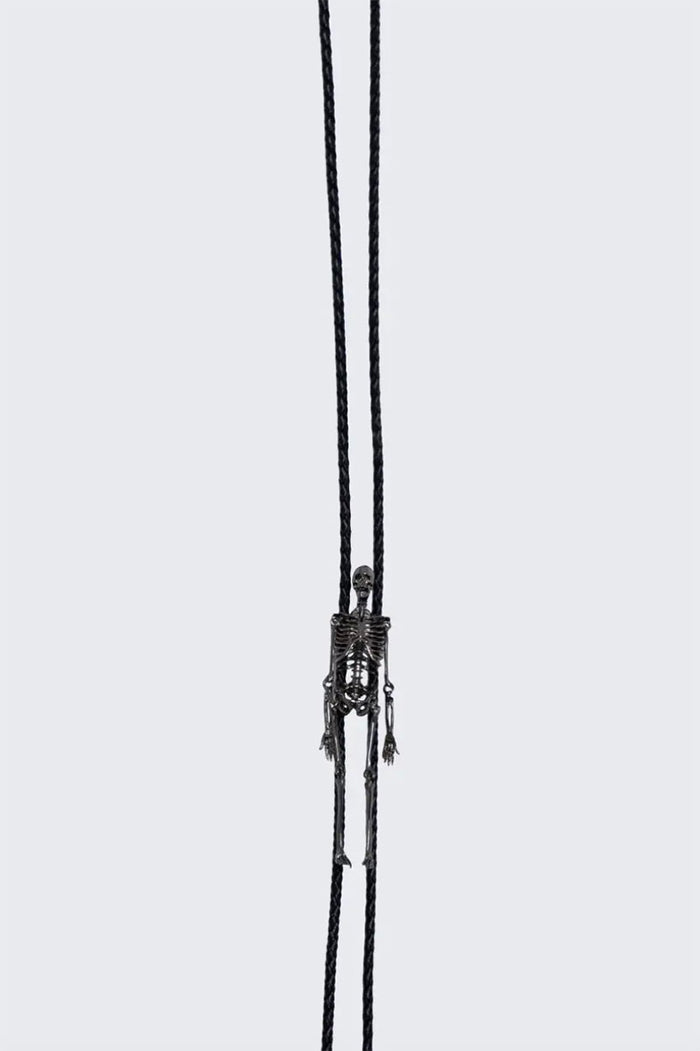 gothic skeleton necklace bolo tie