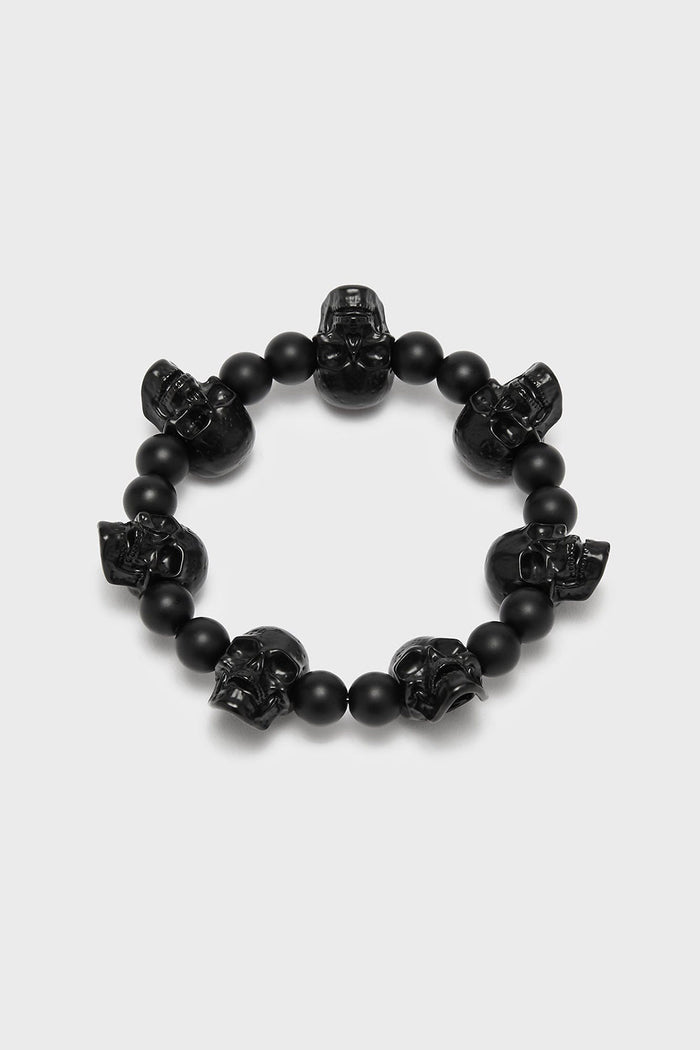 punk skull beaded bracelet