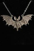 goth bat necklace