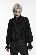 victorian long sleeve black victorian pirate shirt for men