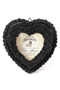 Small Black Rose Heart Photo Frame