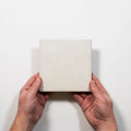 With Hand Soluna White Matte Porcelain Tile 150 x 150mm ATLWHM - The Blue Space