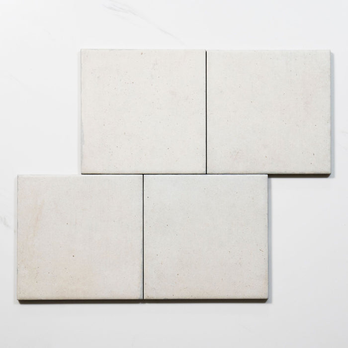 Pattern Soluna White Matte Porcelain Tile 150 x 150mm ATLWHM - The Blue Space