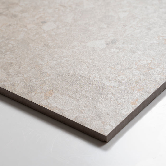 Oblique Southside Beige Terrazzo External Porcelain Tile P5 600mm x 600mm 6STUBEX - The Blue Space