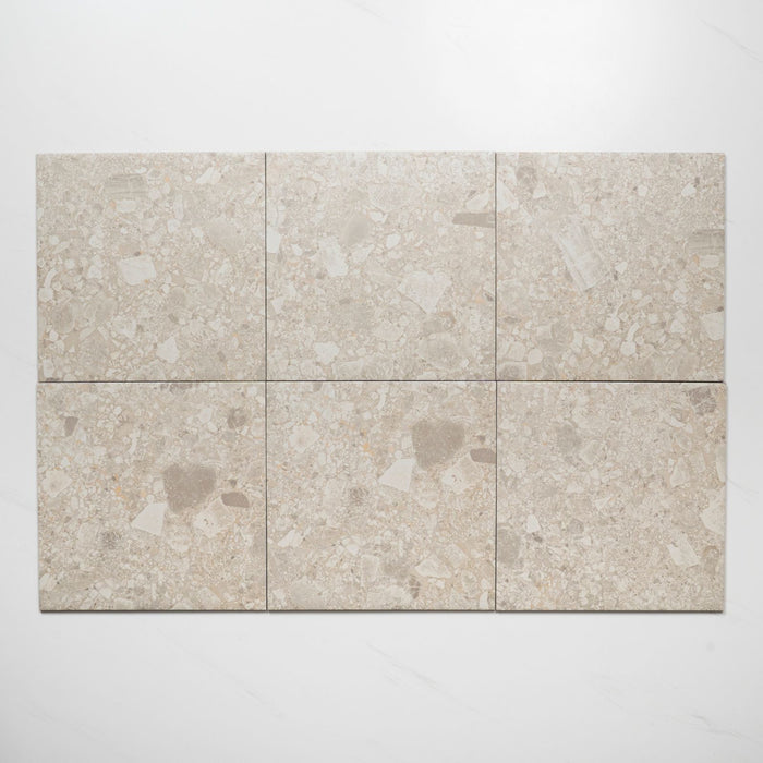 Faces Southside Beige Terrazzo Matte P3 Porcelain Tile 300 x 300mm 3STUBEM - The Blue Space