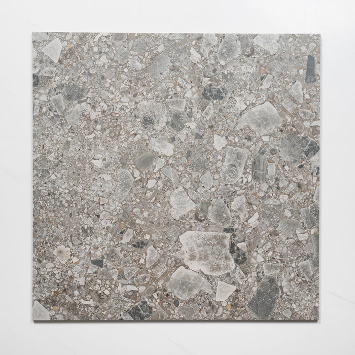 Faces Southside Natural Terrazzo Matte Porcelain Tile P3 600mm x 600mm 6STUNAM - The Blue Space