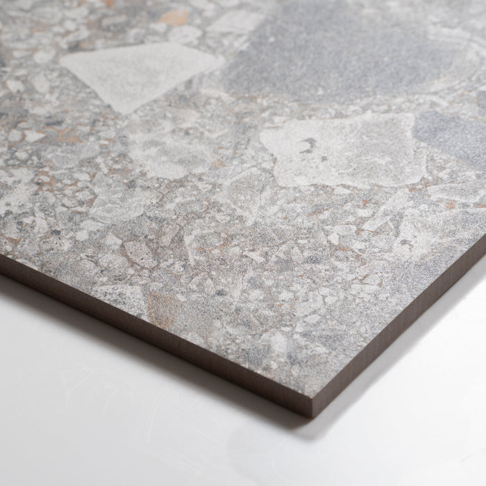 Oblique Southside Natural Terrazzo Matte Porcelain Tile P4 300mm x 600mm 36STUNAM - The Blue Space