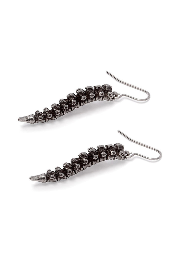 spooky spine bone earrings by alchemy
