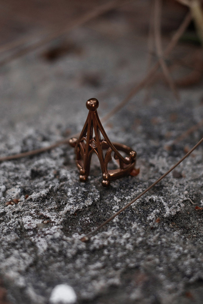 dark stainless steel gothic ring