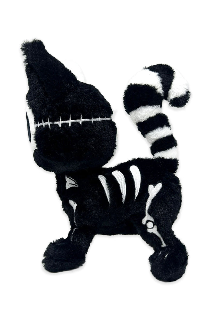 Soft cat plush with skeleton detail by VampireFreaks