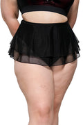 mesh swim skirt with attached bikini bottoms
