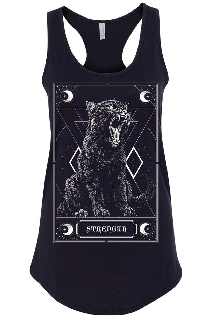 gothic cat tank top