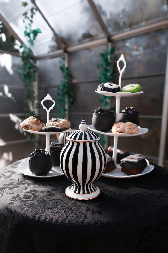 lively ghosts ceramic tea jar