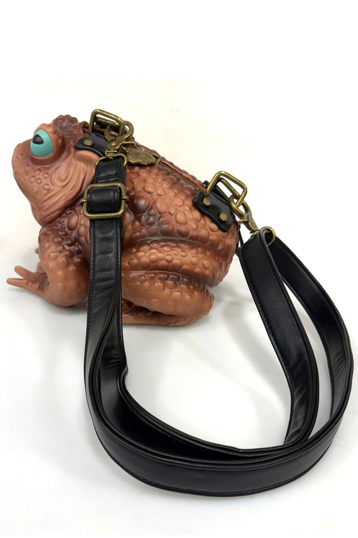3d Goblincore brown toad shoulder bag  by windy willow