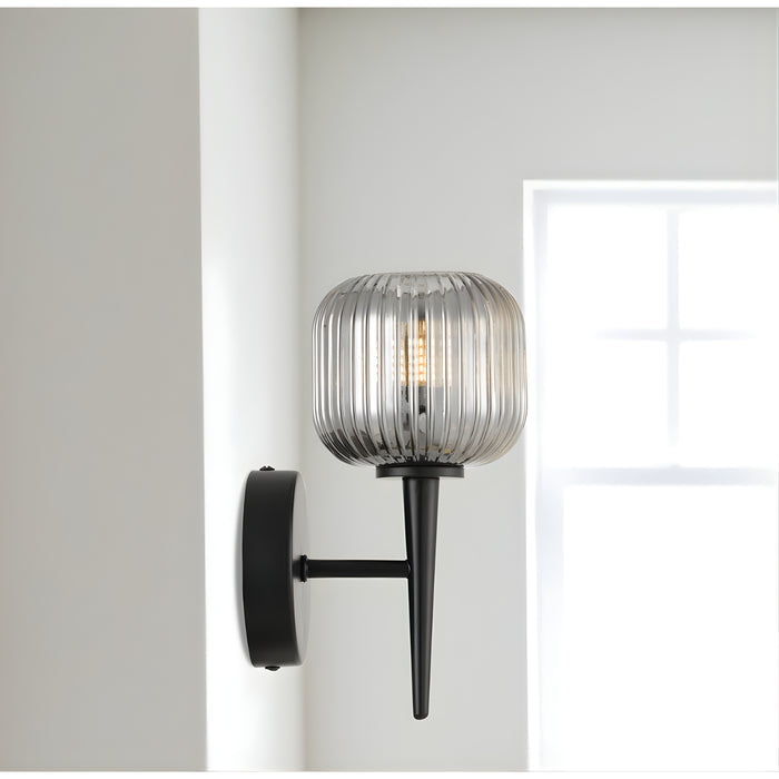 Lifestyle Telbix Bobo 1 Wall Light Black  BOBOWB1-BKSM - The Blue Space