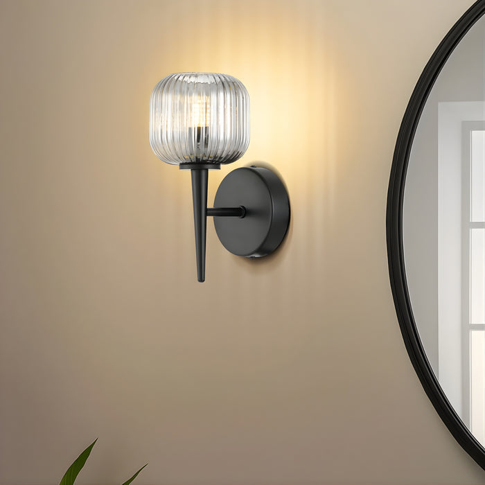 Light On Telbix Bobo 1 Wall Light Black  BOBOWB1-BKSM - The Blue Space