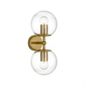 Telbix Eterna 2 Wall Light Antique Gold Clear  ETERNAWB2-AGCL - The Blue Space