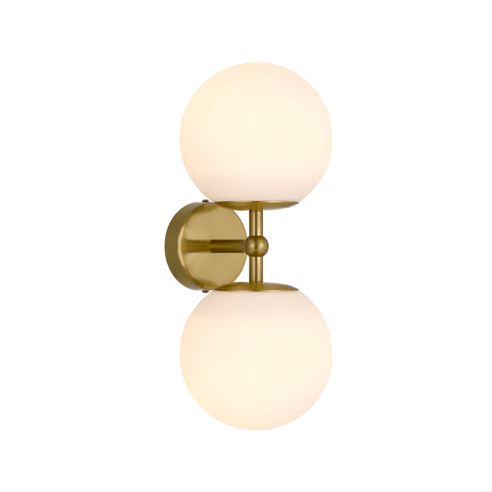 Telbix Eterna 2 Wall Light Antique Gold Opal Matte  ETERNAWB2-AGOP - The Blue Space