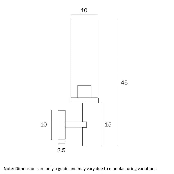 Line Drawing Telbix Garot Wall Light Black Opal Matte  GAROTWB-BKOP - The Blue Space