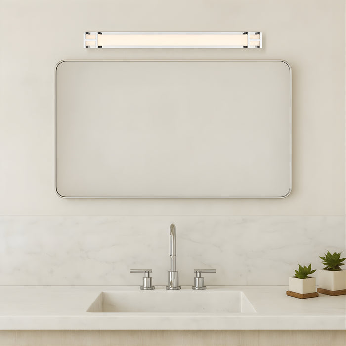 Lifestyle Telbix Gilson 60 Vanity Wall Light Chrome  GILSONWB60-CH3C - The Blue Space