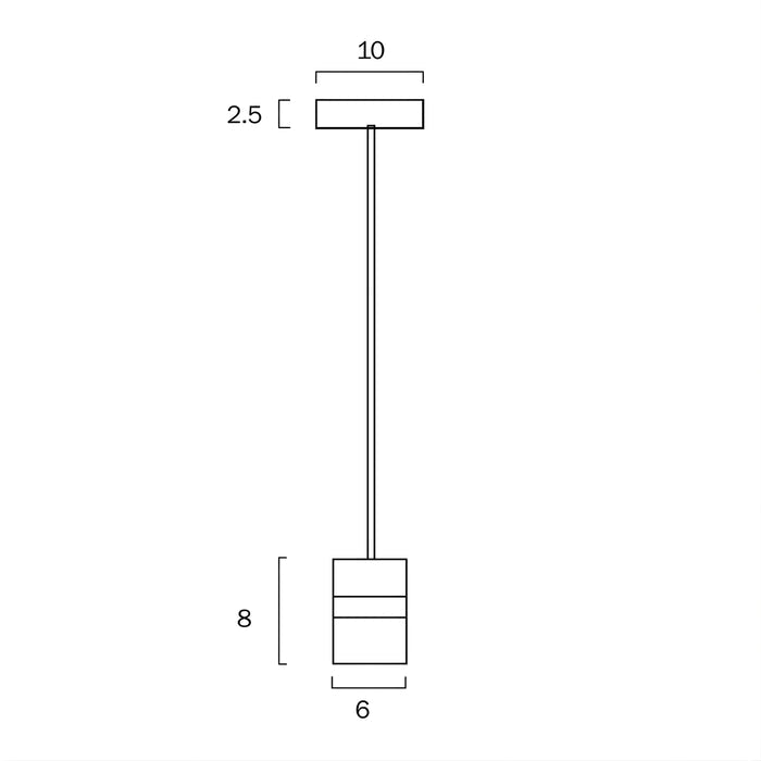 Line Drawing Telbix Lang Cord Set Pendant Light Black LANGCS-BKBK - The Blue Space