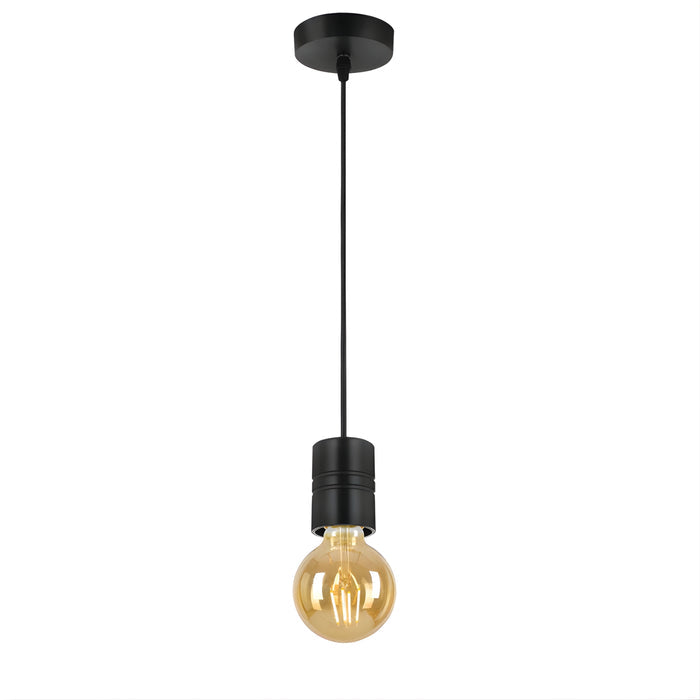 Line Drawing Telbix Lang Cord Set Pendant Light Black LANGCS-BKBK - The Blue Space