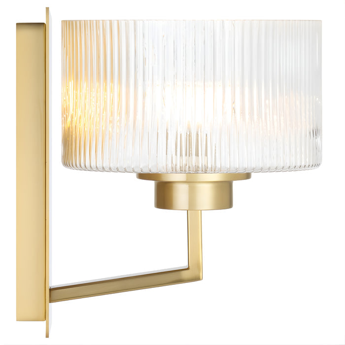 Side View Telbix Moreno II Wall Light Antique Gold  MORENO2WB-AG - The Blue Space