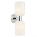 Telbix Riven 2 Wall Light Chrome Opal Matte  RIVENWB2-CHOM - The Blue Space