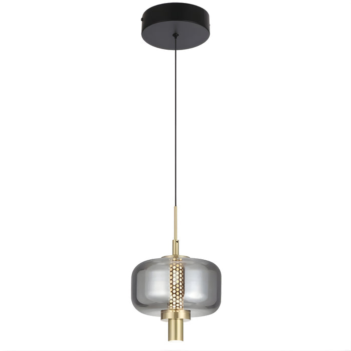 Telbix Volen 1 Pendant Light Black  VOLENPE1-BKSM - The Blue Space