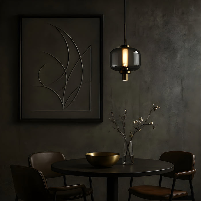Telbix Volen 1 Pendant Light Black  VOLENPE1-BKSM - The Blue Space